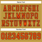 Personalized Old Gold Orange-Black Mesh Authentic Football Jersey Team Custom Name and Number