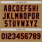 Personalized Old Gold Pinstripe Black-Red Authentic Fade Fashion Baseball Jersey Team Custom Name and Number