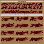 Personalized Old Gold Pinstripe Black-Red Authentic Fade Fashion Baseball Jersey Team Custom Name and Number