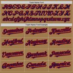 Personalized Old Gold Pinstripe Navy-Red Authentic Fade Fashion Baseball Jersey Team Custom Name and Number