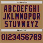 Personalized Old Gold Pinstripe Navy-Red Authentic Fade Fashion Baseball Jersey Team Custom Name and Number