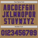 Personalized Old Gold Pinstripe Purple-Black Authentic Fade Fashion Baseball Jersey Team Custom Name and Number