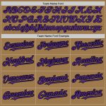 Personalized Old Gold Pinstripe Purple-Black Authentic Fade Fashion Baseball Jersey Team Custom Name and Number