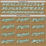 Personalized Old Gold Pinstripe White-Green Authentic Fade Fashion Baseball Jersey Team Custom Name and Number