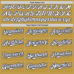 Personalized Old Gold Pinstripe White-Navy Authentic Fade Fashion Baseball Jersey Team Custom Name and Number