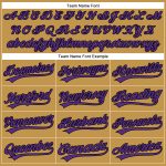 Personalized Old Gold Purple-Black Authentic Baseball Jersey Team Custom Name and Number