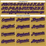 Personalized Old Gold Purple-Black Authentic Baseball Jersey