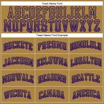 Personalized Old Gold Purple-Black Authentic Drift Fashion Baseball Jersey Team Custom Name and Number