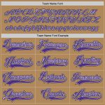 Personalized Old Gold Purple-Black Hockey Jersey Team Custom Name and Number