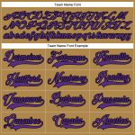 Personalized Old Gold Purple-Black Hockey Lace Neck Jersey Team Custom Name and Number