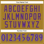 Personalized Old Gold Purple-Black Mesh Authentic Football Jersey Team Custom Name and Number