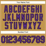Personalized Old Gold Purple-Black Performance T-Shirt Team Custom Name and Number