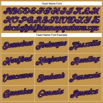 Personalized Old Gold Purple-Black Performance T-Shirt Team Custom Name and Number