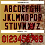 Personalized Old Gold Red-Black 3D Pattern Design Gothic Style Rose Authentic Baseball Jersey Team Custom Name and Number