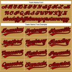 Personalized Old Gold Red-Black Authentic Baseball Jersey Team Custom Name and Number