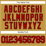 Personalized Old Gold Red-Black Authentic Baseball Jersey