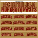 Personalized Old Gold Red-Black Authentic Drift Fashion Baseball Jersey Team Custom Name and Number