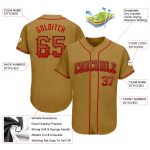 Personalized Old Gold Red-Black Authentic Drift Fashion Baseball Jersey Team Custom Name and Number
