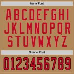 Personalized Old Gold Red-Black Hockey Jersey Team Custom Name and Number