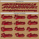 Personalized Old Gold Red-Black Hockey Jersey Team Custom Name and Number