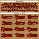 Personalized Old Gold Red-Black Hockey Lace Neck Jersey Team Custom Name and Number