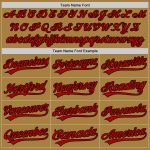 Personalized Old Gold Red-Black Performance Vapor Golf Polo Shirt Team Custom Name and Number
