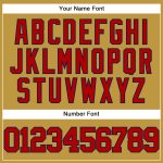 Personalized Old Gold Red-Navy Authentic Baseball Jersey