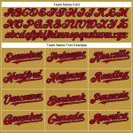 Personalized Old Gold Red-Navy Authentic Baseball Jersey
