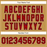 Personalized Old Gold Red-Navy Authentic Baseball Jersey Team Custom Name and Number