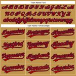 Personalized Old Gold Red-Navy Authentic Baseball Jersey Team Custom Name and Number