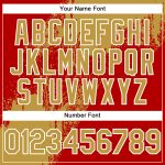Personalized Old Gold Red-White 3D Pattern Design Abstract Brush Stroke Authentic Baseball Jersey Team Custom Name and Number
