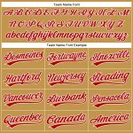 Personalized Old Gold Red-White Authentic Baseball Jersey