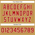 Personalized Old Gold Red-White Authentic Baseball Jersey