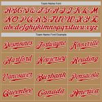 Personalized Old Gold Red-White Authentic Baseball Jersey Team Custom Name and Number