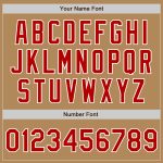 Personalized Old Gold Red-White Authentic Baseball Jersey Team Custom Name and Number