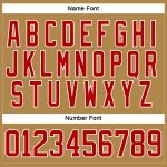 Personalized Old Gold Red-White Hockey Lace Neck Jersey Team Custom Name and Number