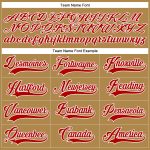 Personalized Old Gold Red-White Hockey Lace Neck Jersey Team Custom Name and Number