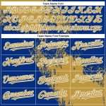 Personalized Old Gold Royal-White 3D Pattern Design Abstract Brush Stroke Authentic Baseball Jersey Team Custom Name and Number