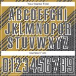 Personalized Old Gold Steel Gray White Diagonal Lines Sublimation Soccer Uniform Jersey Team Custom Name and Number