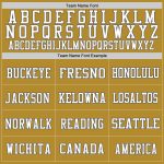 Personalized Old Gold Steel Gray-White Mesh Authentic Football Jersey Team Custom Name and Number