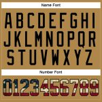 Personalized Old Gold Vintage USA Flag Black-Cream Hockey Lace Neck Jersey Team Custom Name and Number