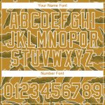Personalized Old Gold White 3D Pattern Design Crocodile Performance T-Shirt Team Custom Name and Number