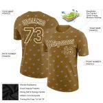 Personalized Old Gold White 3D Pattern Design Tiger Performance T-Shirt Team Custom Name and Number
