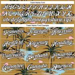 Personalized Old Gold White-Black 3D Pattern Design Tropical Hawaii Palm Trees Authentic Baseball Jersey Team Custom Name and Number