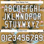 Personalized Old Gold White-Black 3D Pattern Design Tropical Hawaii Palm Trees Authentic Baseball Jersey Team Custom Name and Number