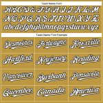 Personalized Old Gold White-Black Authentic Baseball Jersey Team Custom Name and Number