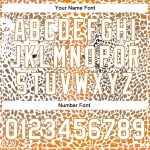 Personalized Old Gold White-Black Leopard 3D Pattern Design Bomber Full-Snap Varsity Letterman Jacket Team Custom Name and Number
