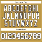 Personalized Old Gold White-Navy Authentic Baseball Jersey Team Custom Name and Number