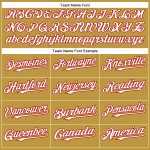 Personalized Old Gold White-Red Authentic Baseball Jersey Team Custom Name and Number