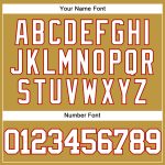 Personalized Old Gold White-Red Authentic Baseball Jersey Team Custom Name and Number